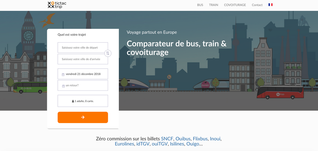 Tictactrip : le spécialiste du transport terrestre
